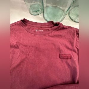 Set Active Cropped Long Sleeve Tee - Camel